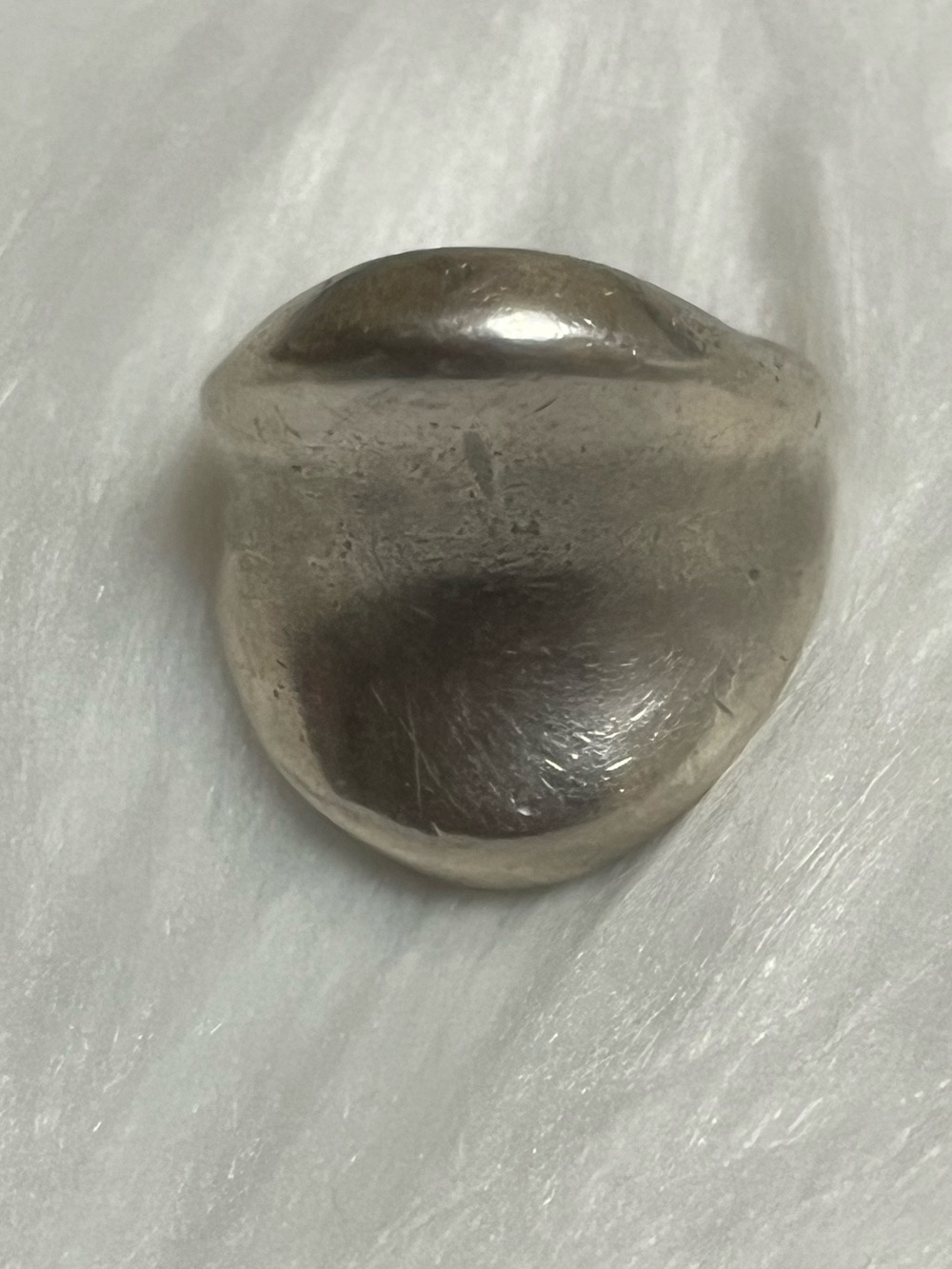 Nambe Silver Domed Statement Ring